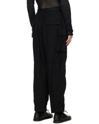 Pantalon cargo en laine noir The Viridi-anne