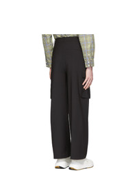 Pantalon cargo en laine noir Tibi