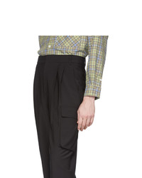 Pantalon cargo en laine noir Tibi