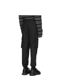 Pantalon cargo en laine noir Juun.J