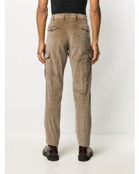 Pantalon cargo en velours côtelé marron clair Pt01