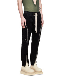 Pantalon cargo en velours côtelé noir Rick Owens