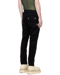 Pantalon cargo en velours côtelé noir Rick Owens