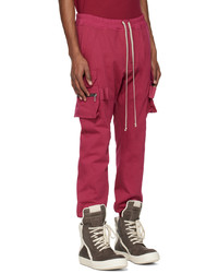 Pantalon cargo fuchsia Rick Owens