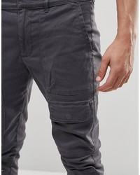 Pantalon cargo gris foncé Asos