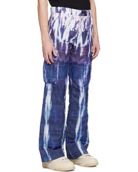 Pantalon cargo imprimé tie-dye bleu Amiri