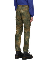 Pantalon cargo imprimé tie-dye olive John Elliott