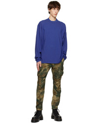 Pantalon cargo imprimé tie-dye olive John Elliott