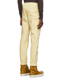 Pantalon cargo jaune Rick Owens