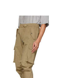 Pantalon cargo marron clair Feng Chen Wang