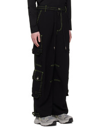 Pantalon cargo noir Feng Chen Wang