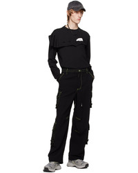 Pantalon cargo noir Feng Chen Wang