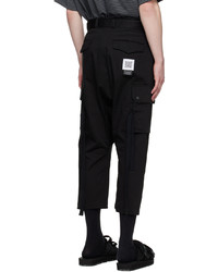 Pantalon cargo noir Fumito Ganryu