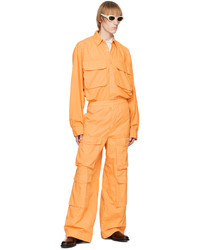 Pantalon cargo orange Dries Van Noten