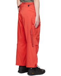Pantalon cargo rouge F/CE