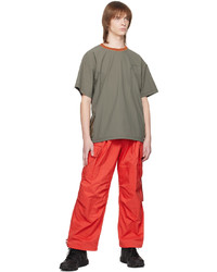 Pantalon cargo rouge F/CE