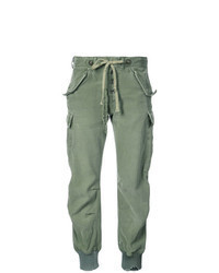 Pantalon cargo vert menthe