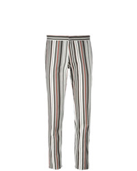 Pantalon carotte à rayures verticales blanc et noir Giambattista Valli