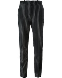 Pantalon carotte à rayures verticales noir Givenchy