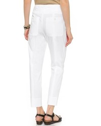 Pantalon carotte blanc Theory