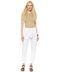 Pantalon carotte blanc Theory