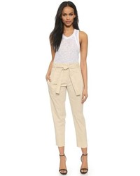 Pantalon carotte blanc Theory