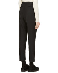 Pantalon carotte en laine noir Hyke