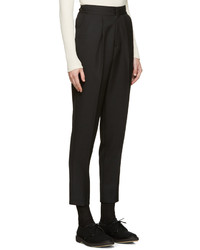 Pantalon carotte en laine noir Hyke