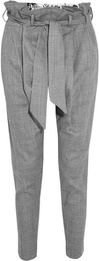 Pantalon Carotte NEXT Fille 6 Ans Gris Géométrique Coton