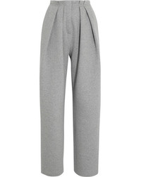 Pantalon carotte plissé gris