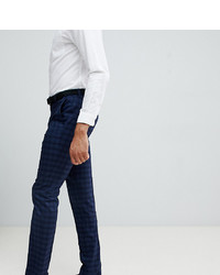 Pantalon chino à carreaux bleu marine Farah Smart