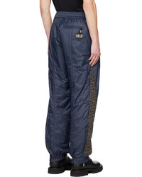 Pantalon chino à carreaux bleu marine Giorgio Armani