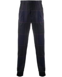 Pantalon chino à carreaux bleu marine Paul Smith