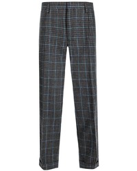 Pantalon chino à carreaux gris foncé Kolor