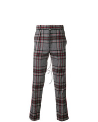 Pantalon chino à carreaux gris foncé Represent