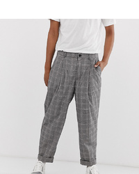 Pantalon chino à carreaux gris ASOS MADE IN