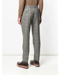 Pantalon chino à carreaux gris Pt01