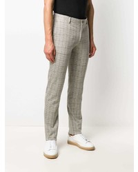 Pantalon chino à carreaux gris Etro