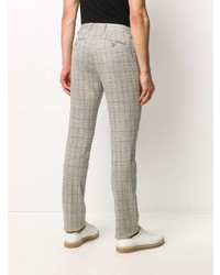 Pantalon chino à carreaux gris Etro