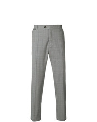 Pantalon chino à carreaux gris Eleventy