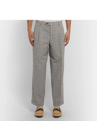 Pantalon chino à carreaux gris Gucci