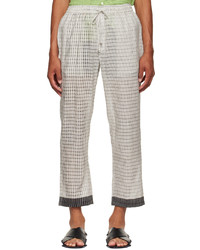 Pantalon chino à carreaux gris HARAGO