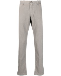 Pantalon chino à carreaux gris Jacob Cohen