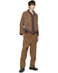 Pantalon chino à carreaux marron Isa Boulder