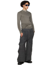 Pantalon chino à carreaux marron Isa Boulder