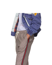 Pantalon chino à carreaux marron Gucci