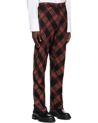 Pantalon chino à carreaux multicolore 424