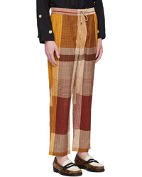 Pantalon chino à carreaux multicolore HARAGO