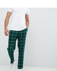 Pantalon chino à carreaux vert foncé ASOS DESIGN