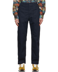 Pantalon chino à chevrons bleu marine Engineered Garments